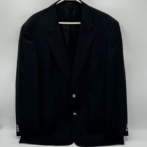 Hart Schaffner Marx Black Blazer with Silver Buttons